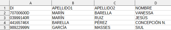 Formato 3 XLS de alumnos